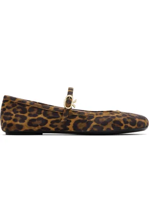 Gianvito Rossi Brown Carla Ballerina Flats