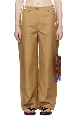 Casablanca Tan Cotton Workwear Trousers