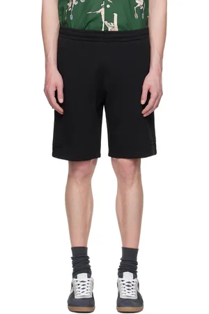 Lacoste Black Cotton Fleece Cargo Shorts
