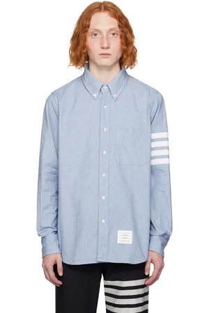 Thom Browne Blue 4-Bar Shirt