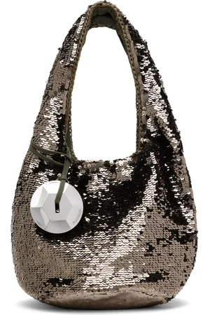 J.W.Anderson Gunmetal Mini Sequin Shopper Bag