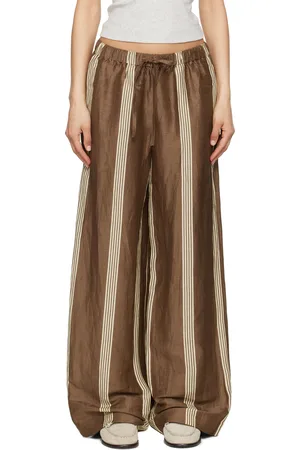 RAG&BONE Brown Olivia Linen Trousers