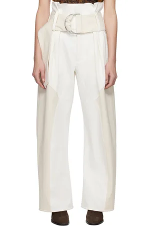 J.W.Anderson Off-White Gathered D-Ring Jeans