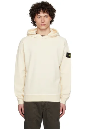 Stone Island Off-White Malfilé Fleece Old Effect Hoodie