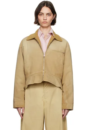 J.W.Anderson Beige Curved Hem Workwear Jacket