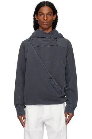 Hyein Seo Gray Dyed Scarf Bag Hoodie