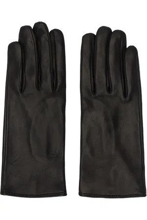 DRIES VAN NOTEN Black Soft Leather Gloves
