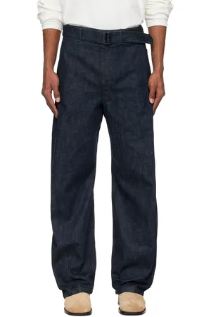 LEMAIRE Indigo Twisted Belted Jeans