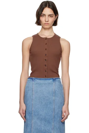 J.W.Anderson Brown Buttoned Tank Top
