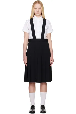 Comme des Garçons Pleated Pinafore Midi Skirt