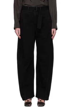 LEMAIRE Black Twisted Belted Jeans