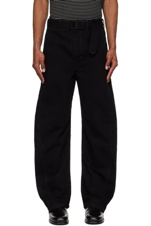 LEMAIRE Black Twisted Belted Jeans