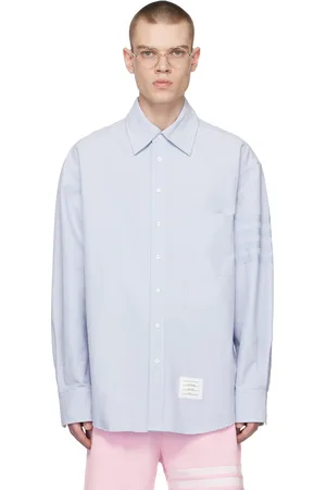 Thom Browne Blue 4-Bar Shirt