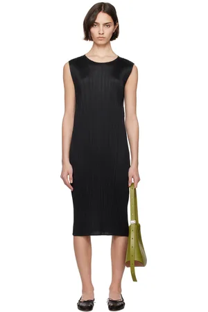PLEATS PLEASE ISSEY MIYAKE Black Monthly Colors April Midi Dress