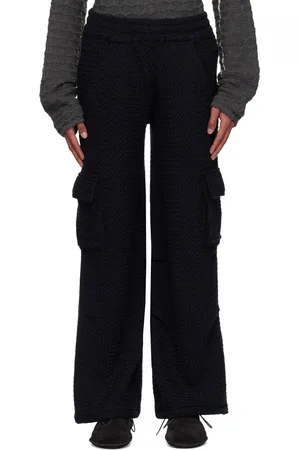 Isa Boulder SSENSE Exclusive Black Chevron Trousers