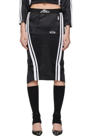 PROTOTYPES Black Trackpants Pencil Midi Skirt