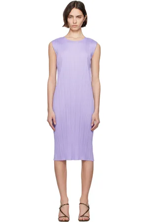 PLEATS PLEASE ISSEY MIYAKE Purple Monthly Colors April Midi Dress