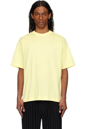 Issey Miyake Yellow Windswept Plaid T-shirt