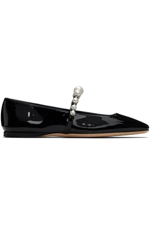 Jimmy Choo Black Ade Ballerina Flats
