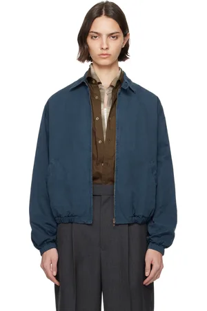 Auralee Navy Product Dyed Finx Gabardine Swing Jacket