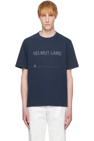 Helmut Lang Navy Stamped Logo T-shirt