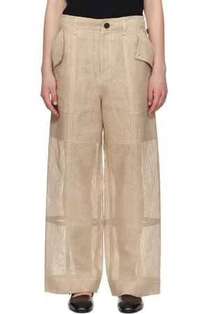 Issey Miyake Beige Papyrus Trousers