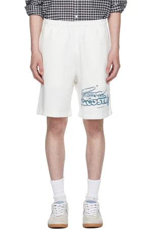 Lacoste White Graphic Print Shorts