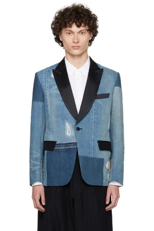 JUNYA WATANABE Blue Patchwork Denim Blazer