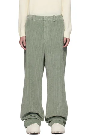 Jil Sander Green Straight-Leg Trousers