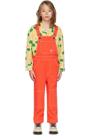 The Animals Observatory Kids Red Mule Overalls