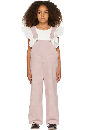 MÊME SSENSE Exclusive Kids Pink Daisy Riley Overalls