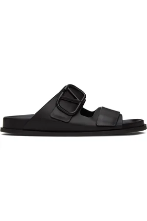サンダル VALENTINO GARAVANI Men Sandals Black 6Y2S0J93MYC 0NO Valentino Garavani Slippers and Clogs Men Leather Black | B