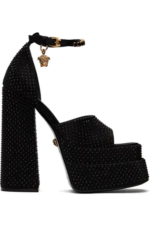 VERSACE Black Medusa Aevitas Platform Sandals