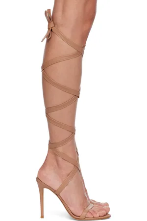 Gianvito Rossi SSENSE Exclusive Pink Borneo Heeled Sandals