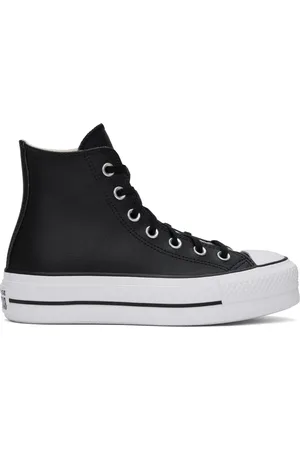Converse Black Chuck Taylor All Star Lift Leather High Top Sneakers
