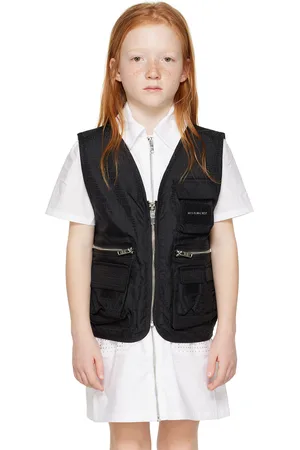 Givenchy Kids Black V-Neck Vest