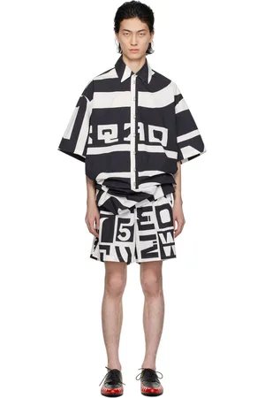 WALTER VAN BEIRENDONCK Black & White Graphic Jumpsuit