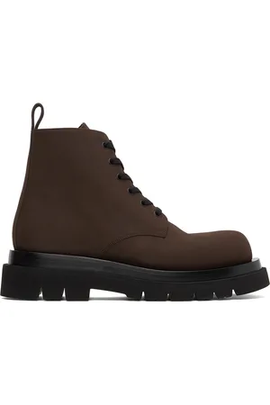 Bottega Veneta Brown Lace-Up Boots