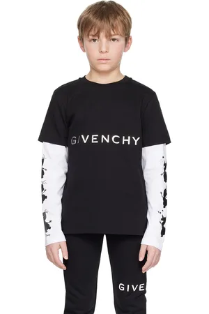 Givenchy Kids Black & White Olaf Long Sleeve T-Shirt