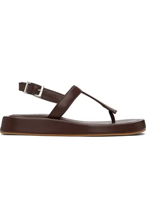 Gia Borghini Brown Lizette Sandals