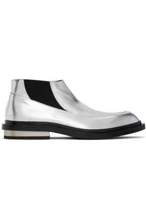 Jil Sander Silver Ankle Chelsea Boots