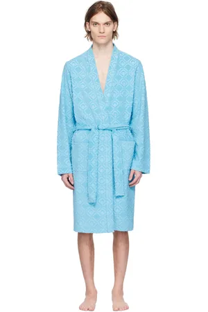 Marine Serre Blue Jacquard Robe