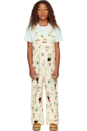 The Animals Observatory Kids Off-White Mammoth Overalls