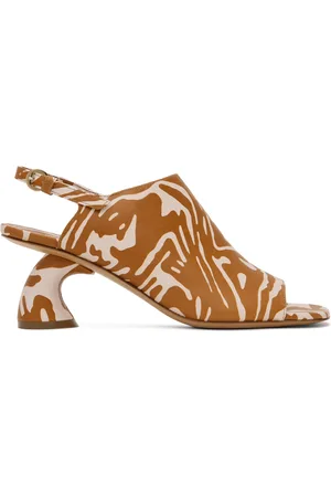 DRIES VAN NOTEN Tan Open Toe Heeled Sandals