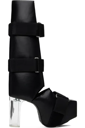 Rick Owens Black Open Splint Kiss Boots