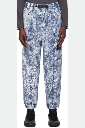 Stone Island Navy & White Tela Paracadute Stretch-TC Cargo Pants