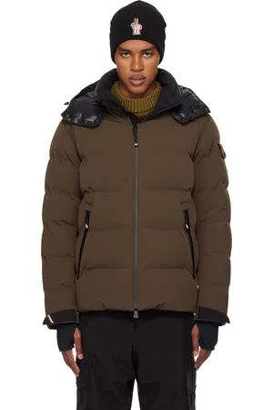 Moncler Brown Montgetech Hooded Ski Down Jacket