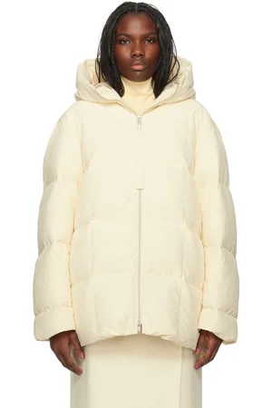 ダウンジャケット・コート JIL SANDER Women Bubble Jackets J02AF0105 J65152 737 Yellow Yellow Hooded Down Jacket by Jil Sander on Sale