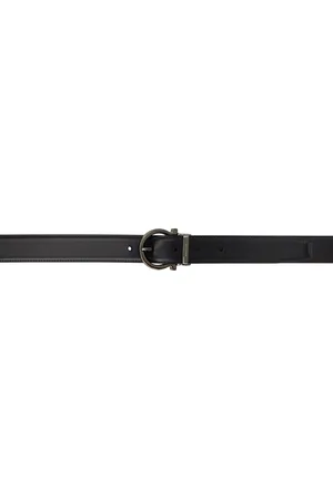 Salvatore Ferragamo Black Pin-Buckle Reversible Belt