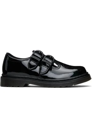 Dr. Martens Big Kids Black 8065 Patent Lamper Mary Jane Loafers